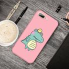 For iPhone 8 Plus & 7 Plus Cartoon Animal Pattern Shockproof TPU Protective Case(Pink Crocodile Bird) - 1