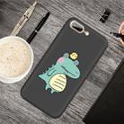For iPhone 8 Plus & 7 Plus Cartoon Animal Pattern Shockproof TPU Protective Case(Black Crocodile Bird) - 1