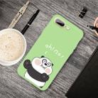 For iPhone 8 Plus & 7 Plus Cartoon Animal Pattern Shockproof TPU Protective Case(Green Panda) - 1