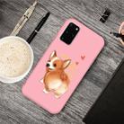 For Galaxy S20 Cartoon Animal Pattern Shockproof TPU Protective Case(Pink Corgi) - 1