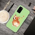 For Galaxy S20 Cartoon Animal Pattern Shockproof TPU Protective Case(Green Corgi) - 1