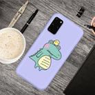 For Galaxy S20+ Cartoon Animal Pattern Shockproof TPU Protective Case(Purple Crocodile Bird) - 1