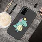 For Galaxy S20+ Cartoon Animal Pattern Shockproof TPU Protective Case(Black Crocodile Bird) - 1