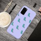 For Galaxy S20+ Cartoon Animal Pattern Shockproof TPU Protective Case(Purple Dinosaurs) - 1