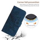 For OPPO Reno8 T 4G HT04 Skin Feel Sun Flower Embossed Flip Leather Phone Case with Lanyard(Inky Blue) - 4