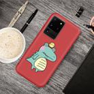 For Galaxy S20 Ultra Cartoon Animal Pattern Shockproof TPU Protective Case(Red Crocodile Bird) - 1