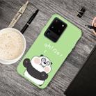 For Galaxy S20 Ultra Cartoon Animal Pattern Shockproof TPU Protective Case(Green Panda) - 1