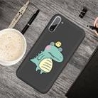 For Galaxy Note 10 Cartoon Animal Pattern Shockproof TPU Protective Case(Black Crocodile Bird) - 1