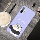 For Galaxy Note 10+ Cartoon Animal Pattern Shockproof TPU Protective Case(Purple Panda) - 1