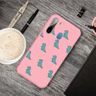 For Galaxy A11 Cartoon Animal Pattern Shockproof TPU Protective Case(Pink Dinosaurs) - 1