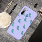 For Galaxy A11 Cartoon Animal Pattern Shockproof TPU Protective Case(Purple Dinosaurs) - 1