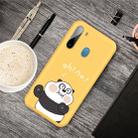 For Galaxy A21 Cartoon Animal Pattern Shockproof TPU Protective Case(Yellow Panda) - 1