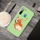 For Galaxy A21 Cartoon Animal Pattern Shockproof TPU Protective Case(Green Corgi) - 1