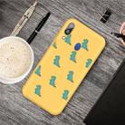 For Galaxy A40 Cartoon Animal Pattern Shockproof TPU Protective Case(Yellow Dinosaurs) - 1