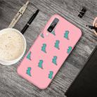 For Galaxy A50 Cartoon Animal Pattern Shockproof TPU Protective Case(Pink Dinosaurs) - 1