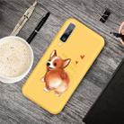 For Galaxy A50 Cartoon Animal Pattern Shockproof TPU Protective Case(Yellow Corgi) - 1