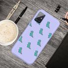 For Galaxy A71 Cartoon Animal Pattern Shockproof TPU Protective Case(Purple Dinosaurs) - 1