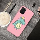 For Galaxy A91 & S10 Lite Cartoon Animal Pattern Shockproof TPU Protective Case(Pink Crocodile Bird) - 1
