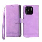 For Xiaomi Redmi 10C Dierfeng Dream Line TPU + PU Leather Phone Case(Purple) - 1