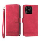 For Xiaomi Redmi 10C Dierfeng Dream Line TPU + PU Leather Phone Case(Red) - 1