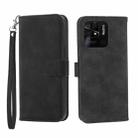 For Xiaomi Redmi 10C Dierfeng Dream Line TPU + PU Leather Phone Case(Black) - 1