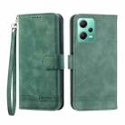 For Xiaomi Redmi Note 12 Global Dierfeng Dream Line TPU + PU Leather Phone Case(Green) - 1