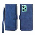 For Xiaomi Redmi Note 12 Global Dierfeng Dream Line TPU + PU Leather Phone Case(Blue) - 1