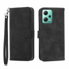 For Xiaomi Redmi Note 12 Global Dierfeng Dream Line TPU + PU Leather Phone Case(Black) - 1