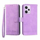 For Xiaomi Redmi Note 12 Pro 5G Global Dierfeng Dream Line TPU + PU Leather Phone Case(Purple) - 1