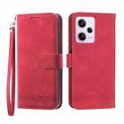 For Xiaomi Redmi Note 12 Pro 5G Global Dierfeng Dream Line TPU + PU Leather Phone Case(Red) - 1