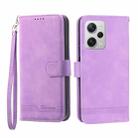 For Xiaomi Redmi Note 12 Pro+ Global Dierfeng Dream Line TPU + PU Leather Phone Case(Purple) - 1