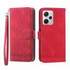 For Xiaomi Redmi Note 12 Pro+ Global Dierfeng Dream Line TPU + PU Leather Phone Case(Red) - 1