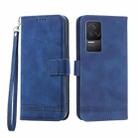 For Xiaomi Redmi K50 / K50 Pro Dierfeng Dream Line TPU + PU Leather Phone Case(Blue) - 1