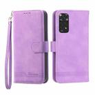 For Xiaomi Redmi Note 11 5G Dierfeng Dream Line TPU + PU Leather Phone Case(Purple) - 1