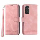 For Xiaomi Redmi Note 11 5G Dierfeng Dream Line TPU + PU Leather Phone Case(Pink) - 1