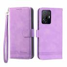 For Xiaomi Mi 11T / 11T Pro Dierfeng Dream Line TPU + PU Leather Phone Case(Purple) - 1