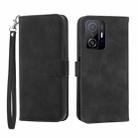 For Xiaomi Mi 11T / 11T Pro Dierfeng Dream Line TPU + PU Leather Phone Case(Black) - 1