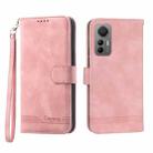 For Xiaomi 12 / 12X Dierfeng Dream Line TPU + PU Leather Phone Case(Pink) - 1
