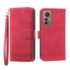 For Xiaomi 12 Pro Dierfeng Dream Line TPU + PU Leather Phone Case(Red) - 1