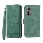 For Xiaomi 12T Dierfeng Dream Line TPU + PU Leather Phone Case(Green) - 1