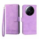 For Xiaomi 12 Ultra Dierfeng Dream Line TPU + PU Leather Phone Case(Purple) - 1