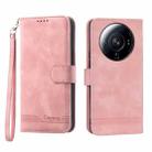 For Xiaomi 12 Ultra Dierfeng Dream Line TPU + PU Leather Phone Case(Pink) - 1