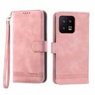 For Xiaomi 13 Dierfeng Dream Line TPU + PU Leather Phone Case(Pink) - 1