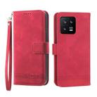 For Xiaomi 13 Dierfeng Dream Line TPU + PU Leather Phone Case(Red) - 1