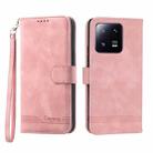 For Xiaomi 13 Pro Dierfeng Dream Line TPU + PU Leather Phone Case(Pink) - 1