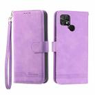 For Xiaomi Poco C40 Dierfeng Dream Line TPU + PU Leather Phone Case(Purple) - 1