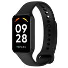 For Redmi Band 2 Solid Color Silicone Integrated Watch Band(Black) - 1