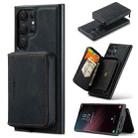 For Samsung Galaxy S23 Ultra 5G JEEHOOD Magnetic Zipper Horizontal Flip Leather Phone Case(Black) - 1