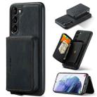 For Samsung Galaxy S24 5G JEEHOOD Magnetic Zipper Horizontal Flip Leather Phone Case(Black) - 1