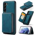 For Samsung Galaxy S24 5G JEEHOOD Magnetic Zipper Horizontal Flip Leather Phone Case(Blue) - 1